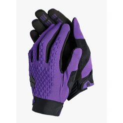 Rękawiczki rowerowe damskie Fox Defend Glove. Fioletowe rękawiczki damskie FOX, bez wzorów. Za 172.99 zł.