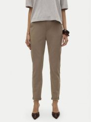 Vero Moda Chinosy Maya 10320549 Beżowy Regular Fit. Brązowe spodnie materiałowe damskie Vero Moda, bez wzorów, z wiskozy. Za 129.99 zł.