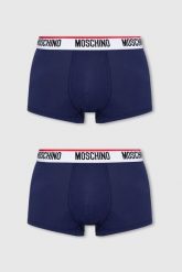 MOSCHINO Granatowe bokserki męskie 3PACK, Rozmiar XXL. Niebieskie bokserki męskie MOSCHINO, bez wzorów, z bawełny. Za 199.00 zł.