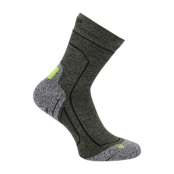 Skarpety trekkingowe Hiking Sock Softair Mid. Zielone skarpetki damskie CMP, bez wzorów, z elastanu. Za 39.00 zł.