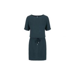 Damska sukienka pętelkowa Nyxie niebieska. Czarne sukienki damskie LOOP, s, bez wzorów, z wiskozy, eleganckie, bez kołnierzyka, bez ramiączek, sportowe. Za 196.99 zł.