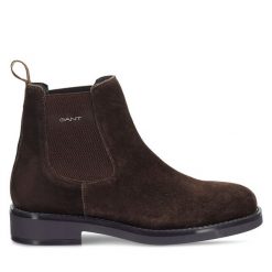 Sztyblety Gant. Brązowe botki męskie GANT, bez wzorów, bez obcasa, bez zapięcia. Za 609.99 zł.