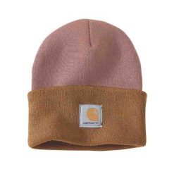 Czapka zimowa Carhartt Knit Cuffed Tow-Tone Beanie. Brązowe czapki damskie Carhartt, na zimę, bez wzorów. Za 106.00 zł.