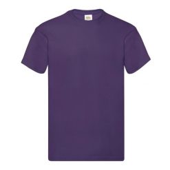 Oryginalna Bawełniana Koszulka Unisex Dla Dorosłych. Fioletowe bluzki damskie fruit of the loom, xl, bez wzorów, z bawełny, sportowe, bez kołnierzyka, bez ramiączek. Za 32.99 zł.