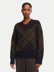 Barbour Sweter Shae LKN1841TN43 Zielony ciemny Relaxed Fit. Zielone swetry nierozpinane damskie Barbour, bez wzorów, z wełny, bez kołnierzyka, bez ramiączek. Za 614.99 zł.