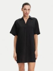 Calvin Klein Sukienka codzienna K20K208382 Czarny Relaxed Fit. Czarne sukienki damskie Calvin Klein, na co dzień, bez wzorów, ze lnu, bez kołnierzyka, bez ramiączek, proste. Za 409.99 zł.