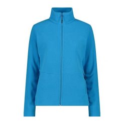Damska polarowa kurtka turystyczna CMP. Niebieskie kurtki sportowe damskie CMP, xs, bez wzorów, z materiału, bez ramiączek, z kapturem, trekkingowe. Za 334.70 zł.
