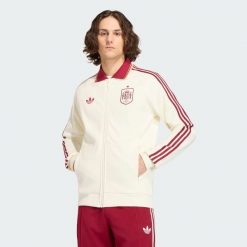 Hiszpania kurtka dresowa Coupe du Monde 2026. Białe kurtki męskie Adidas, s, bez wzorów, z dresówki, eleganckie, bez kaptura. Za 529.00 zł.