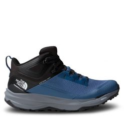 Trekkingi The North Face. Niebieskie botki męskie The North Face, bez wzorów, sportowe, bez obcasa, bez zapięcia. Za 619.99 zł.