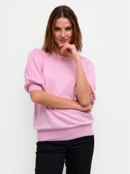 Kaffe Sweter Lone 10508368 Różowy Regular Fit. Czerwone swetry nierozpinane damskie Kaffe, xs, bez wzorów, z wiskozy, bez kołnierzyka, bez ramiączek. Za 129.99 zł.