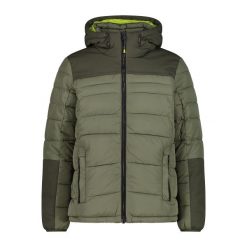 Kurtka z kapturem CMP Feel Warm Flock. Zielone kurtki męskie CMP, na zimę, xl, bez wzorów, z materiału, z kapturem. Za 613.00 zł.