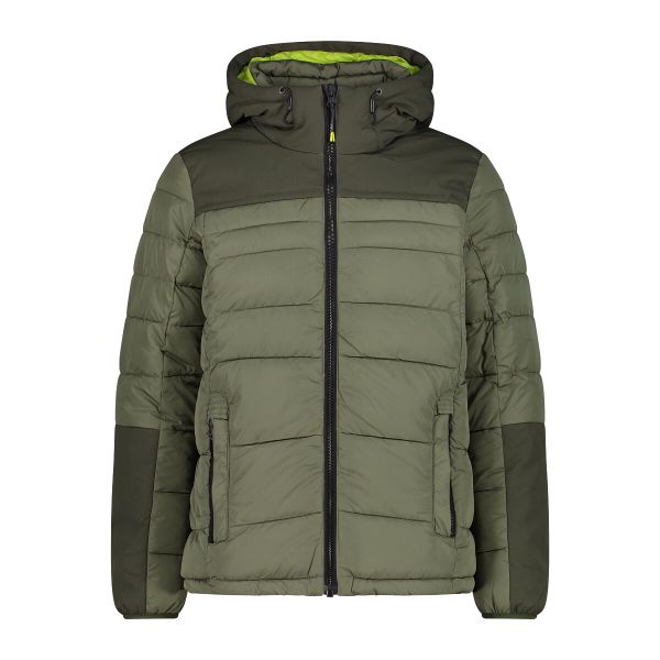 Kurtka z kapturem CMP Feel Warm Flock. Zielone kurtki męskie CMP, xl, bez wzorów, z materiału, z kapturem. Za 592.10 zł.