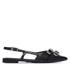 Baleriny Tamaris. Czarne balerinki damskie Tamaris, bez wzorów, bez obcasa, bez zapięcia. Za 329.99 zł.