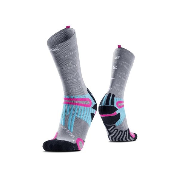 Skarpetki X-Socks Anatomix Crew. Czarne skarpetki damskie X-Socks, bez wzorów, z materiału. Za 169.99 zł.