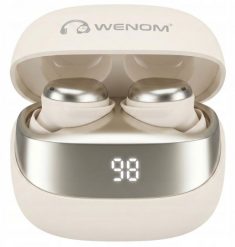 Słuchawki Wenom Słuchawki bezprzewodowe bluetooth 5.4 PRO dokanałowe DWA MIKROFONY Beżowe. Brązowe słuchawki bezprzewodowe Wenom. Za 129.00 zł.