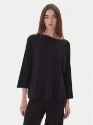 Kontatto Sweter 3M0801C Czarny Regular Fit. Czarne swetry nierozpinane damskie Kontatto, m, bez wzorów, z syntetyku, bez kołnierzyka, bez ramiączek. Za 269.99 zł.