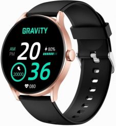 Smartwatch Gravity Smartwatch Czarny Różowy GT2-2 PRO. Czarne zegarki smartwatch Gravity, bez wzorów. Za 118.67 zł.