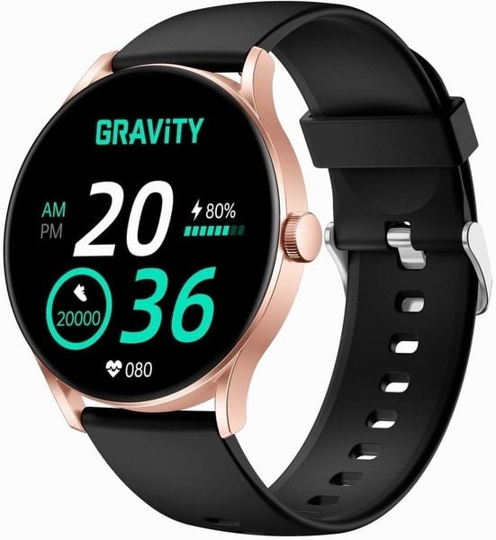Smartwatch Gravity Smartwatch Czarny Różowy GT2-2 PRO. Czarne zegarki smartwatch Gravity, bez wzorów. Za 118.67 zł.