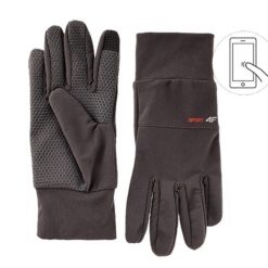 Rękawice uniseks 4F. Czarne rękawiczki damskie 4F, bez wzorów. Za 72.99 zł.
