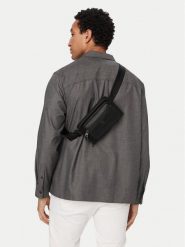 HUGO Nerka 50552291 Czarny. Czarne saszetki i nerki męskie Hugo, bez wzorów, ze skóry. Za 597.99 zł.