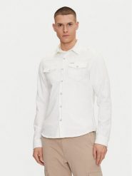 Guess Jeans Koszula M5GH55 D5NW1 Biały Regular Fit. Białe koszule męskie Guess Jeans, m, z aplikacjami, z bawełny, bez kołnierzyka, bez ramiączek. Za 199.99 zł.