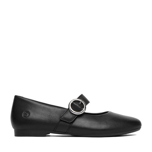Baleriny Remonte. Czarne balerinki damskie Remonte, bez wzorów, bez obcasa, bez zapięcia. Za 271.99 zł.