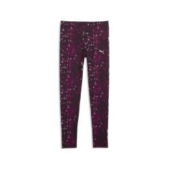 Młodzieżowe legginsy Train All Day Essentials z nadrukiem PUMA. Czerwona legginsy damskie Puma, bez wzorów, z dżerseju. Za 129.00 zł.