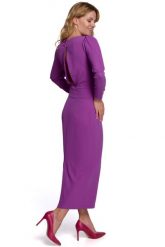 Elegancka ołówkowa sukienka z odkrytymi plecami fuksja. Czerwone sukienki damskie Sukienki.shop, na imprezę, l, bez wzorów, eleganckie, bez kołnierzyka, bez ramiączek, ołówkowe. W wyprzedaży za 286.00 zł.