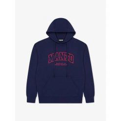 MANTO bluza z kapturem VARSITY 26 granatowa. Niebieskie bluzy damskie Manto, bez wzorów, bez ramiączek, z kapturem. Za 249.00 zł.