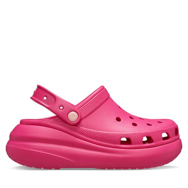 Klapki Crocs. Czerwone klapki damskie Crocs, bez wzorów, bez obcasa, bez zapięcia. Za 199.99 zł.