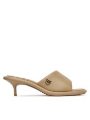 PINKO Klapki Tara 01 SD0277 P003 Beżowy. Brązowe klapki damskie Pinko, bez wzorów, ze skóry, bez obcasa, bez zapięcia. Za 759.99 zł.