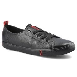 Czarne Trampki Big Star Damskie Wygodne Obuwie. Czerwone trampki i tenisówki damskie BIG STAR, z aplikacjami, ze skóry ekologicznej, bez zapięcia. Za 95.00 zł.