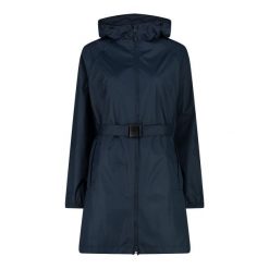 Damska kurtka wodoodporna CMP. Niebieskie kurtki sportowe damskie CMP, xs, bez wzorów, bez ramiączek, bez kaptura, trekkingowe. W wyprzedaży za 199.99 zł.