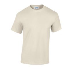 Ciężka Bawełniana Koszulka Unisex Dla Dorosłych. Brązowe bluzki damskie GILDAN, xl, bez wzorów, z bawełny, sportowe, bez kołnierzyka, bez ramiączek. Za 27.99 zł.