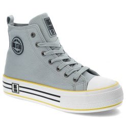 Niebieskie Trampki Big Star Damskie Stylowe Buty. Niebieskie trampki i tenisówki damskie BIG STAR, bez wzorów, z materiału, bez zapięcia. Za 149.00 zł.