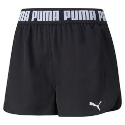 Spodenki fitness damskie PUMA Train Puma Strong Woven. Białe obuwie sportowe damskie Puma, bez wzorów, bez zapięcia, na fitness i siłownię. Za 120.70 zł.