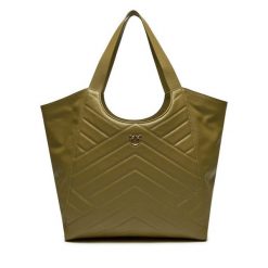 Torebka PINKO. Zielone shopperki damskie Pinko, bez wzorów, bez dodatków. Za 1,039.00 zł.