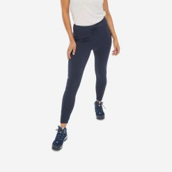 Legginsy turystyczne damskie Quechua NH100. Niebieskie legginsy damskie QUECHUA, bez wzorów, z elastanu. Za 99.99 zł.