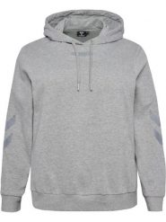 Damska bluza z kapturem Hummel Legacy Plus. Szare bluzy damskie Hummel, na jesień, plus size, bez wzorów, z bawełny, klasyczne, bez ramiączek, z kapturem. Za 252.50 zł.