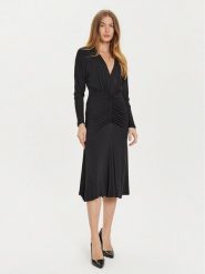 PINKO Sukienka dzianinowa 104455 A29B Czarny Regular Fit. Czarne sukienki damskie Pinko, xl, bez wzorów, z dzianiny, bez kołnierzyka, bez ramiączek. Za 1,019.00 zł.