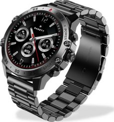 Smartwatch Garett V14 czarny stalowy. Czarne zegarki smartwatch GARETT, bez wzorów. Za 754.94 zł.