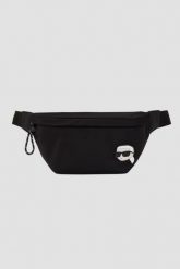 KARL LAGERFELD Сzarna nerka męska K/ikon Nylon Bumbag. Czarne saszetki i nerki męskie KARL LAGERFELD, bez wzorów, z nylonu. W wyprzedaży za 529.99 zł.