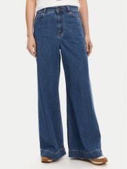 Weekend Max Mara Jeansy Vega 2525186061 Granatowy Wide Leg. Niebieskie jeansy damskie Weekend Max Mara, bez wzorów, z bawełny. Za 879.99 zł.