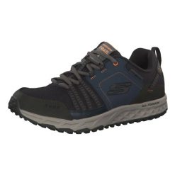 Buty trekkingowe Mężczyzna Skechers Escape Plan granatowy. Brązowe trekkingi męskie Skechers, z materiału, bez zapięcia. Za 349.99 zł.