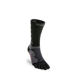 Skarpety do biegania Injinji Ultra Run Crew. Czarne skarpetki damskie Injinji, bez wzorów. Za 93.99 zł.