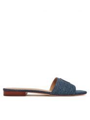 LAUREN RALPH LAUREN Klapki Everley 802966836001 Niebieski. Niebieskie klapki damskie Lauren Ralph Lauren, bez wzorów, z materiału, bez obcasa, bez zapięcia. Za 359.99 zł.
