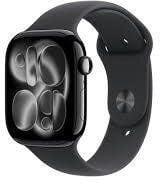 Smartwatch Apple Watch Series 11 GPS 46mm Jet Black Aluminium with black strap Sport S/M. Czarne zegarki smartwatch Apple, bez wzorów. Za 2,387.76 zł.