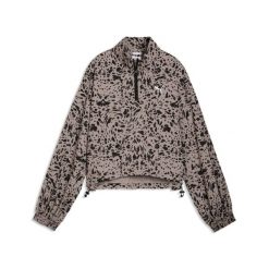 Damska luźna kurtka Essentials z zamkiem 1/2 PUMA. Brązowe kurtki sportowe damskie Puma, bez wzorów, bez ramiączek, bez kaptura, do biegania. Za 279.00 zł.