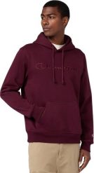 Champion Bluza męska Hooded Sweatshirt bordowa 220271 RS522 M. Czerwone bluzy sportowe męskie Champion, m, bez wzorów, bez kaptura. Za 376.70 zł.