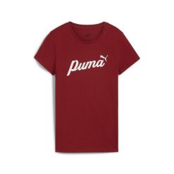 Damska koszulka ESS+ Script PUMA Intense Red. Czerwone koszulki sportowe damskie Puma, xs, bez wzorów, bez ramiączek, na jogę i pilates. Za 158.00 zł.